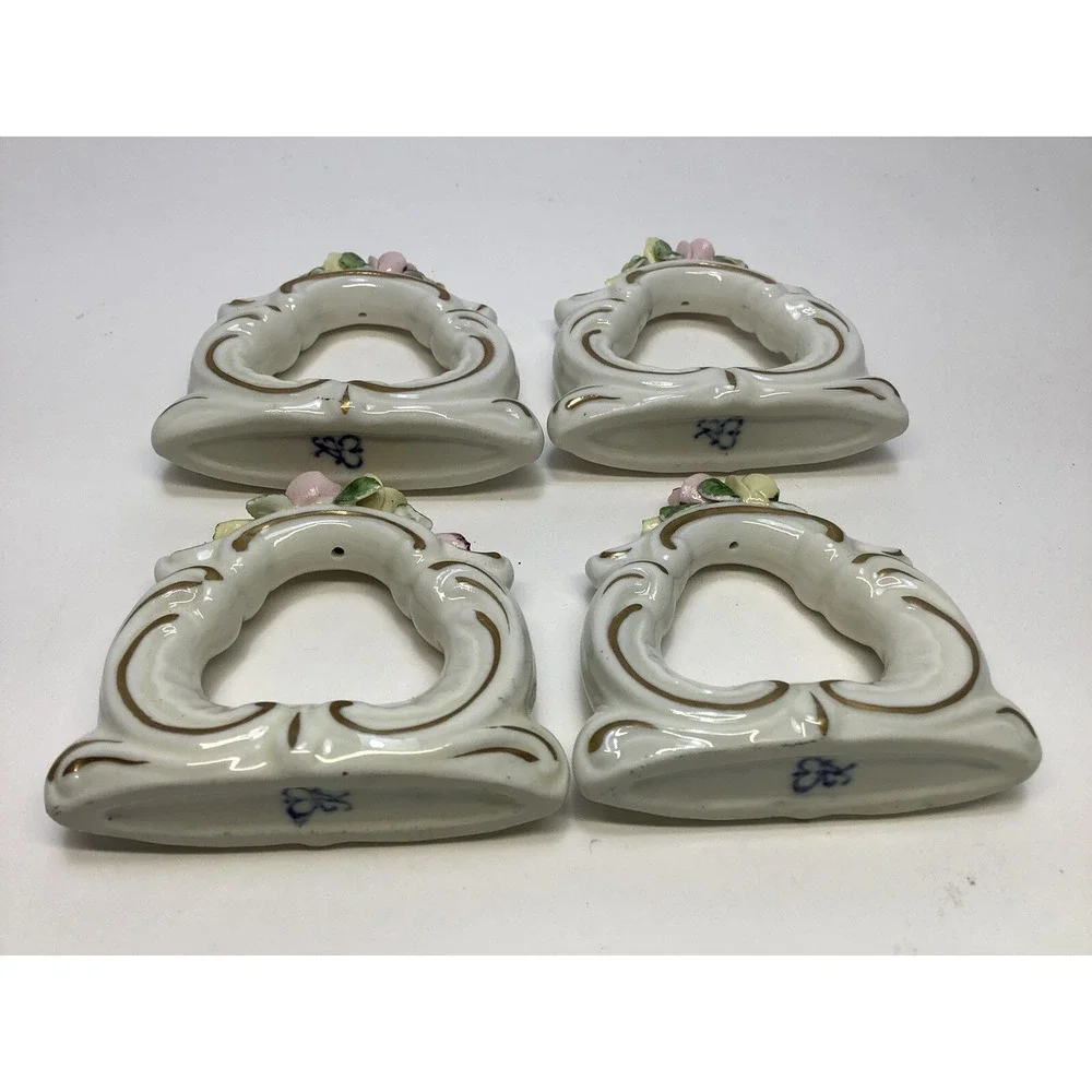 VINTAGE‎ SET OF 4 Dresden Kammer Volkstedt Thuringia Napkin Rings